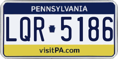 PA license plate LQR5186