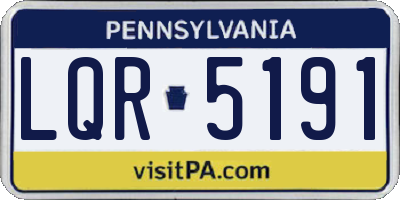 PA license plate LQR5191