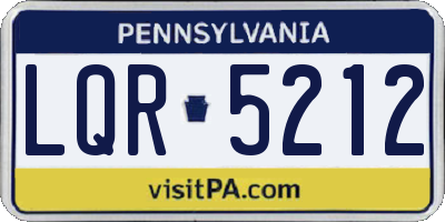 PA license plate LQR5212
