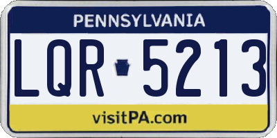 PA license plate LQR5213