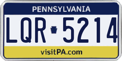 PA license plate LQR5214