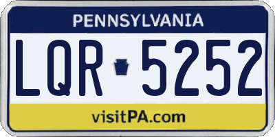 PA license plate LQR5252