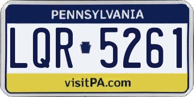 PA license plate LQR5261