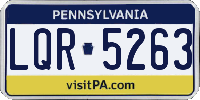 PA license plate LQR5263