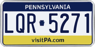 PA license plate LQR5271