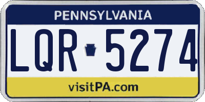 PA license plate LQR5274
