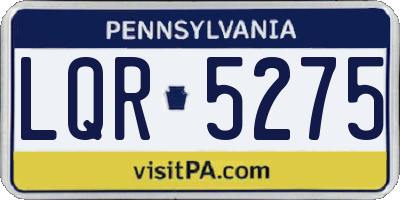 PA license plate LQR5275