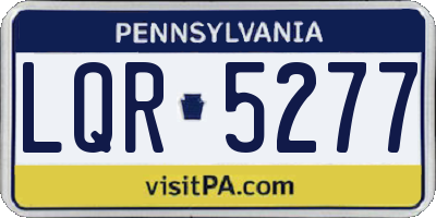 PA license plate LQR5277