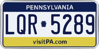 PA license plate LQR5289