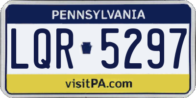 PA license plate LQR5297