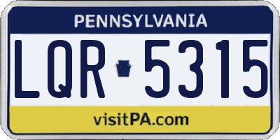 PA license plate LQR5315