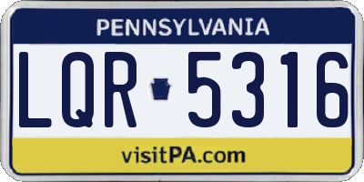 PA license plate LQR5316