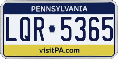 PA license plate LQR5365