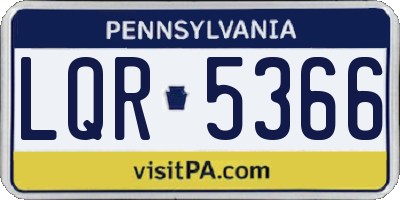 PA license plate LQR5366