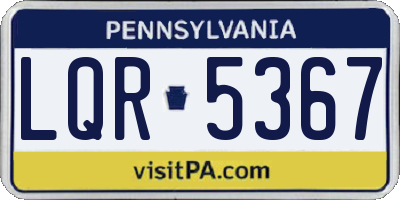 PA license plate LQR5367