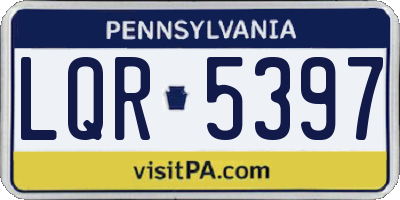 PA license plate LQR5397