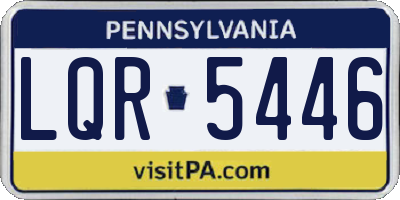 PA license plate LQR5446