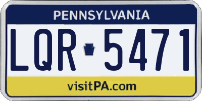 PA license plate LQR5471