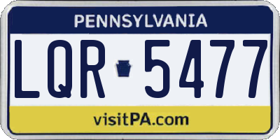 PA license plate LQR5477