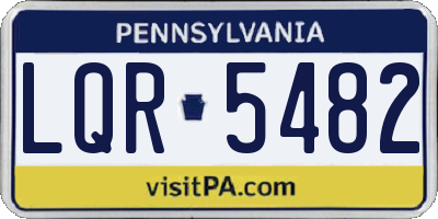 PA license plate LQR5482