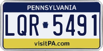 PA license plate LQR5491