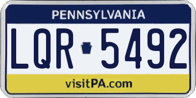 PA license plate LQR5492