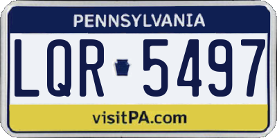 PA license plate LQR5497