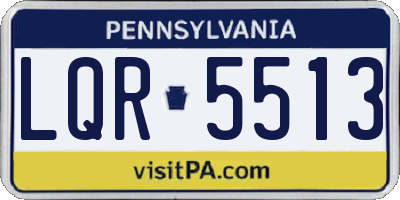 PA license plate LQR5513