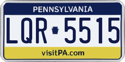 PA license plate LQR5515