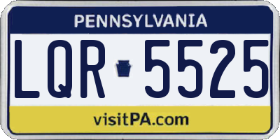 PA license plate LQR5525