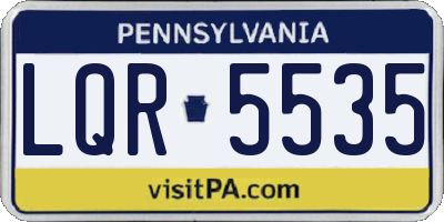 PA license plate LQR5535