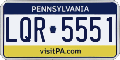 PA license plate LQR5551