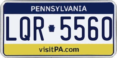 PA license plate LQR5560