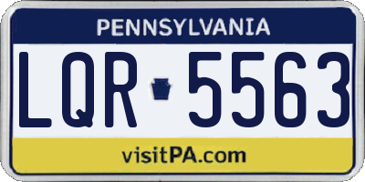 PA license plate LQR5563