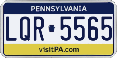 PA license plate LQR5565