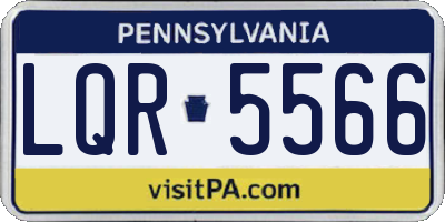 PA license plate LQR5566