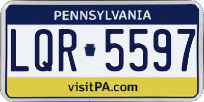 PA license plate LQR5597
