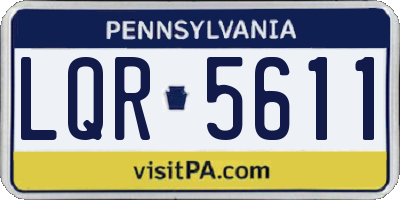 PA license plate LQR5611
