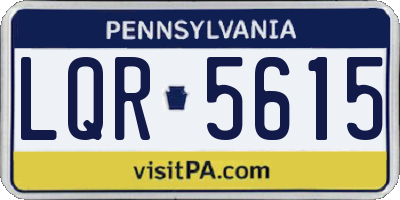 PA license plate LQR5615