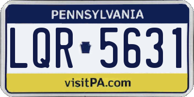 PA license plate LQR5631