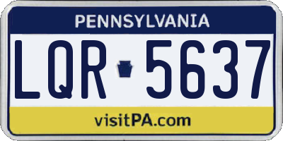PA license plate LQR5637