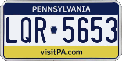 PA license plate LQR5653
