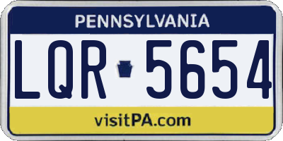 PA license plate LQR5654