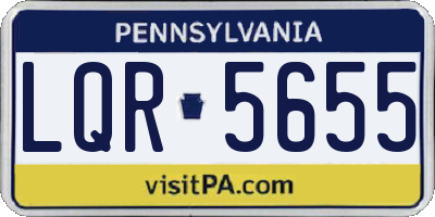 PA license plate LQR5655