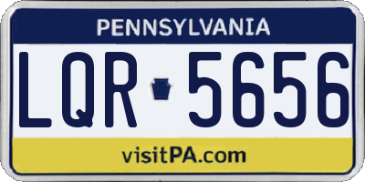 PA license plate LQR5656