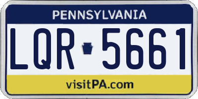 PA license plate LQR5661