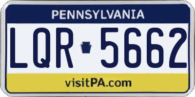 PA license plate LQR5662