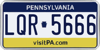PA license plate LQR5666