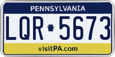 PA license plate LQR5673