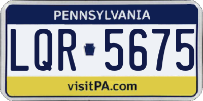PA license plate LQR5675